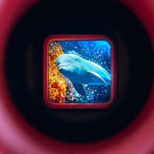 Retro 3D prohlížeč s prostorovým obrazovým efektem - Růžová