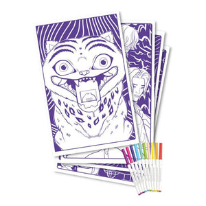 Core Coloring - Sametová knížka k vybarvování s fixami, K-Pop Demon Hunters (od 6 let)