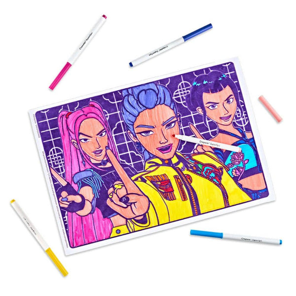 Core Coloring - Sametová knížka k vybarvování s fixami, K-Pop Demon Hunters (od 6 let)