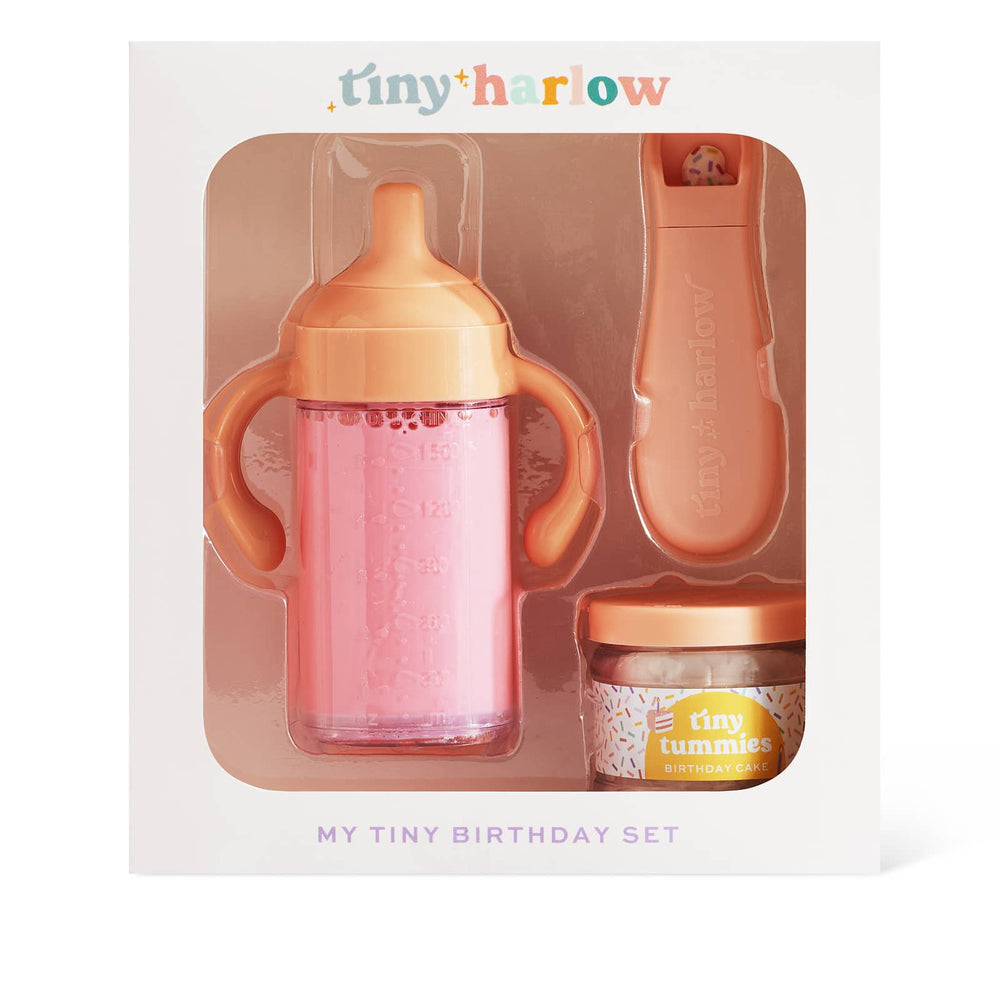 Tiny Harlow Puppenzubehör - Tiny Tummies magischer Becher und Gläschen, Birthday Cake - Produktbild