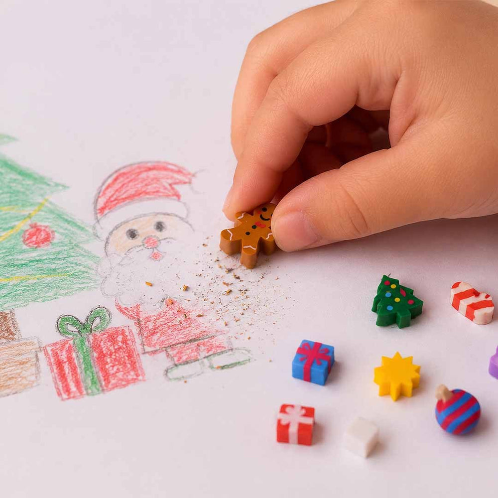 Vánoční tužka s mini gumami – Stromek
