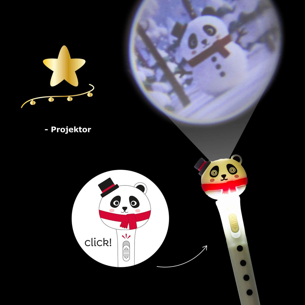 Vánoční kuličkové pero s projektorem – Panda