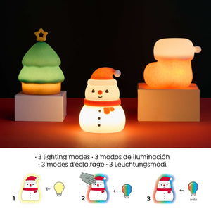Vánoční lampa se třemi režimy osvětlení Xmas Time – Sněhulák