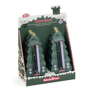 Dvoubarevné vánoční kuličkové tužky Xmas Time – Kočička a Sob (2 kusy)