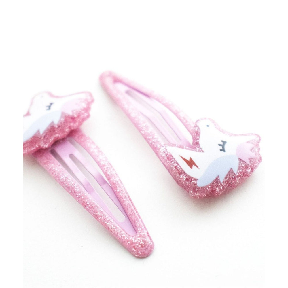 Yuko B. Haarspangen Einhörner, Glitzer-Rosa