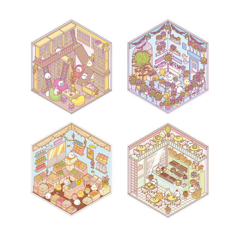 Verpackung Janod Cosy Stickers Little Shops