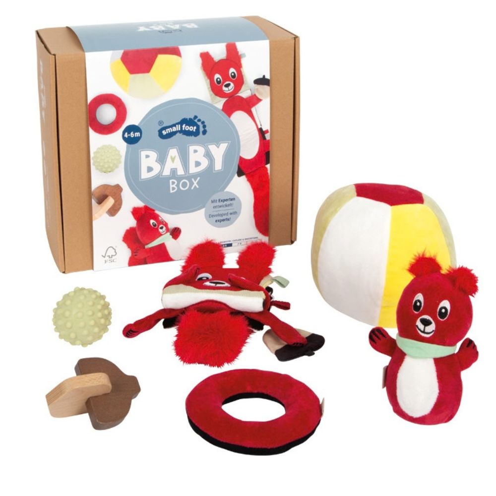 Small Foot Geschenkset Baby-Box - Entdecken und Kennenlernen, 6 Teile - Produktbild
