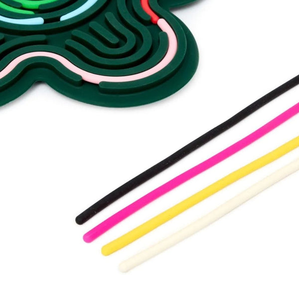 Miniland Flexihetti Blume - bunte, flexible Legeteile aus Silikon, Nahaufnahme