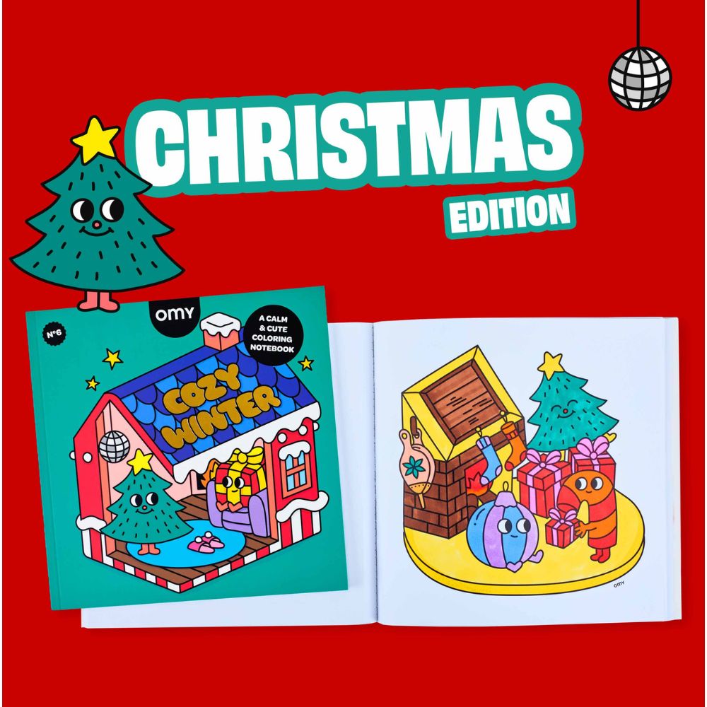 Malbuch Cozy Art Christmas von OMY - Titelseite