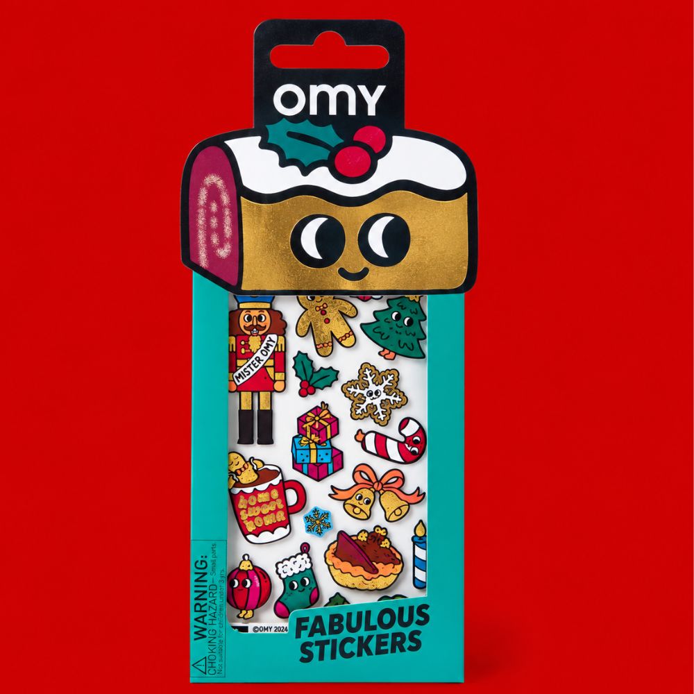 Vinyl-Sticker Iconic Christmas von OMY in der Verpackung
