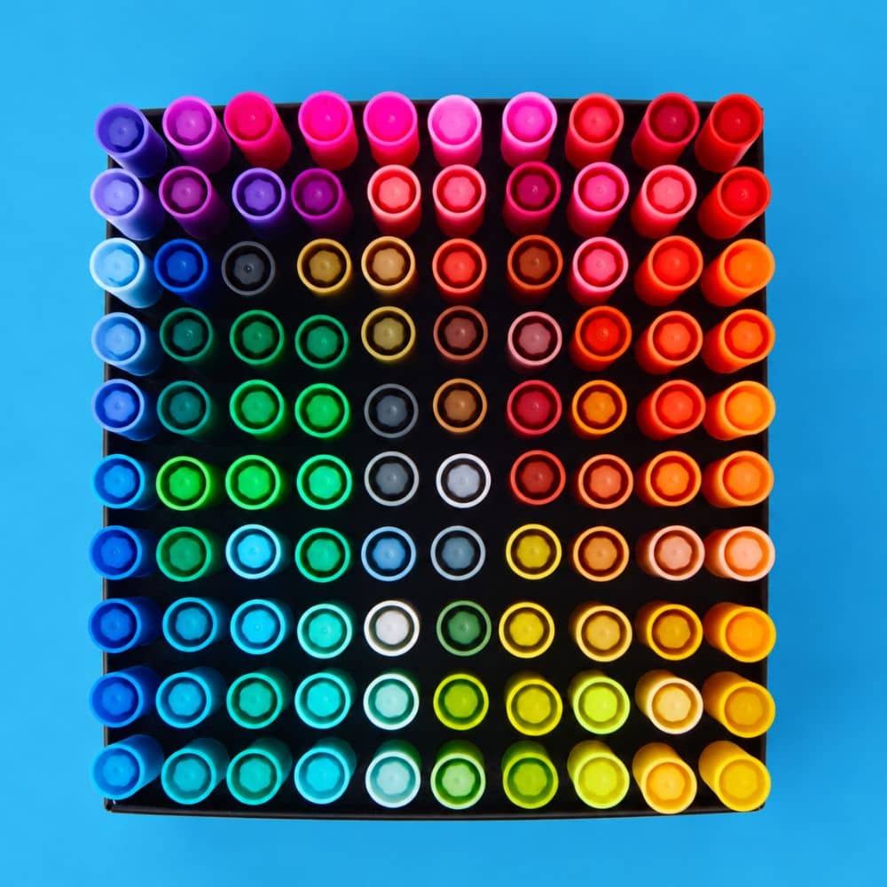 Markers Box von OMY mit 100 Doppelspitz-Markern