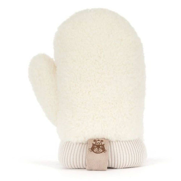 Jellycat Plüsch-Fäustling in Creme-Beige mit Gesicht, 27 cm - Ansicht 2