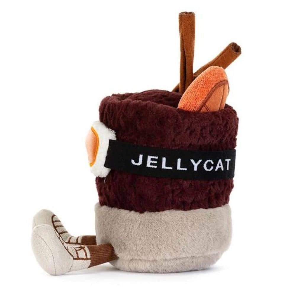 Jellycat Amuseables Mullover Spiced Drink - Plüschbecher in Bordeaux, 17 cm