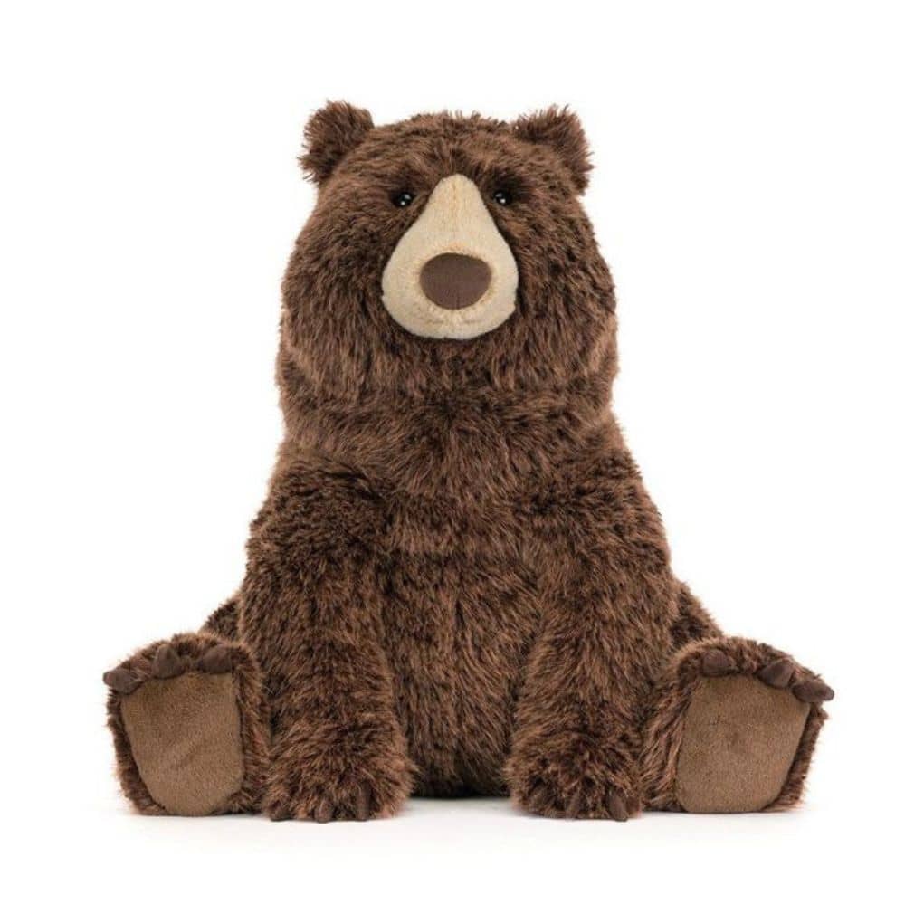 Jellycat Bizzlestomp Bear - brauner Plüschbär, 40 cm