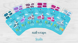 Nalepovací lak na nehty Nail Wraps – Modré hvězdy