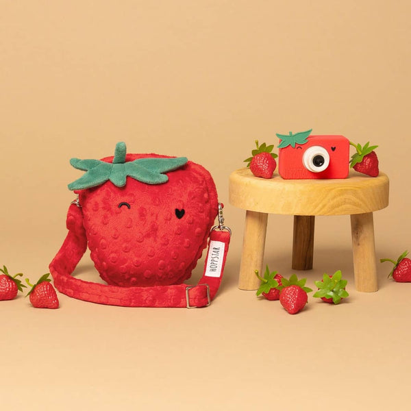 Batoh a taška 2v1 na fotoaparáty – Cheeky Fruit Pina Strawbell