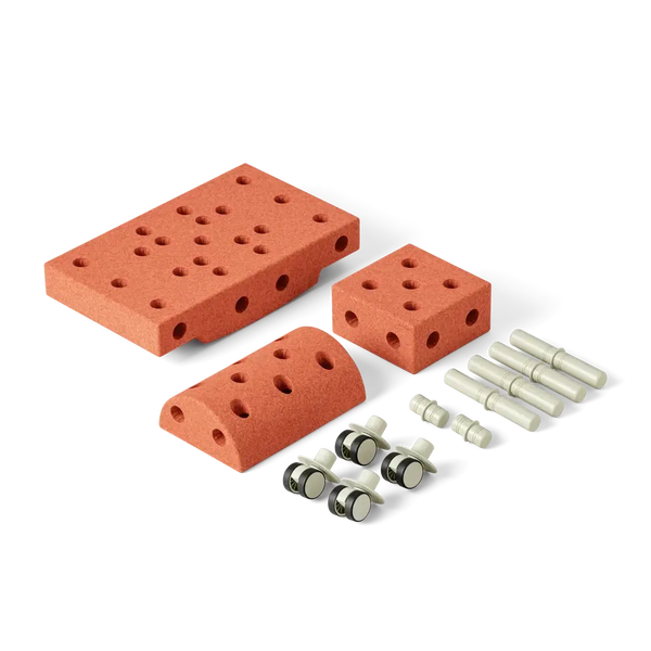 Kreativní stavebnice pro rozvoj hrubé motoriky Curiosity Set – oranžová 10v1