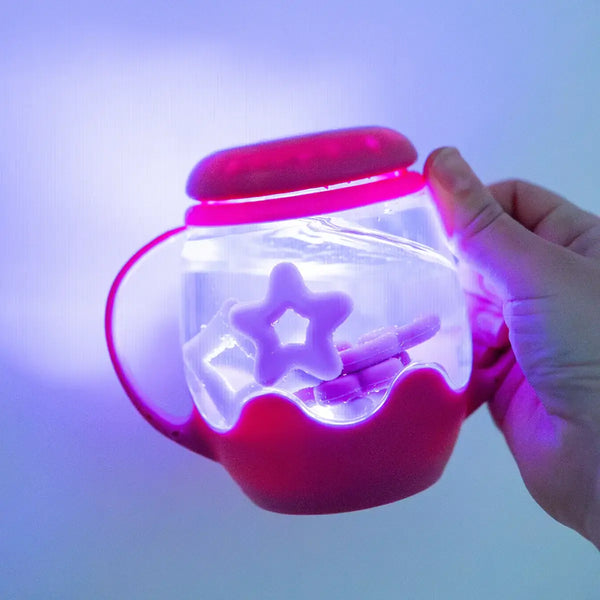 Mini senzorická sklenice k naplnění vodou – růžová