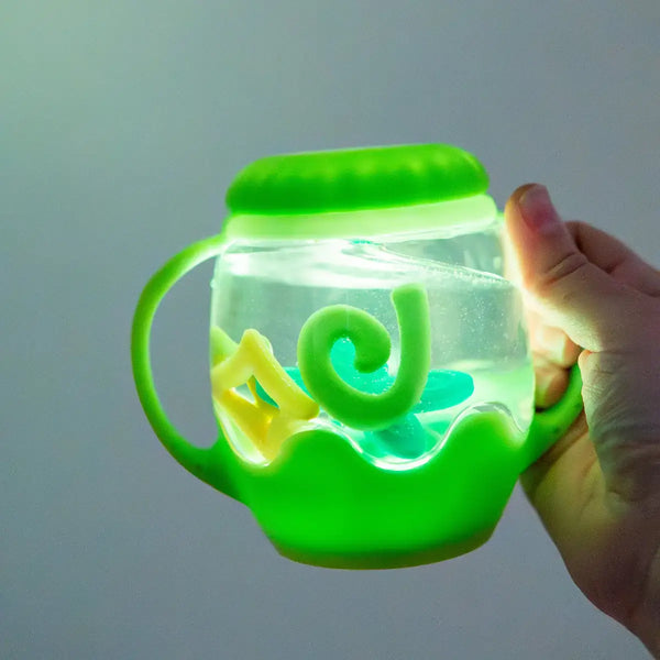 Mini senzorická sklenice k naplnění vodou – zelená
