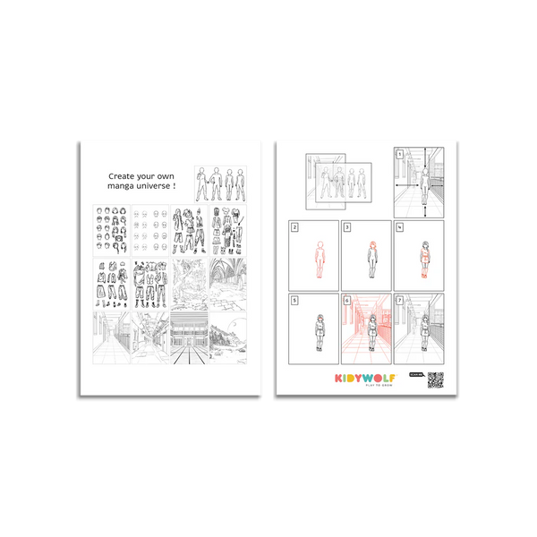 Svítící tabulka pro nácvik psaní a kreslení Kidydraw Pro – Manga