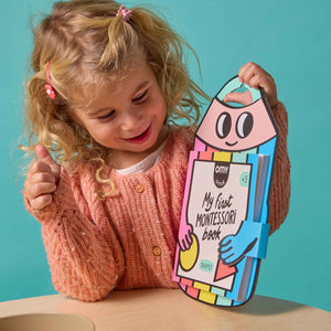 Montessori omalovánka s nálepkami – postavičky a tvary