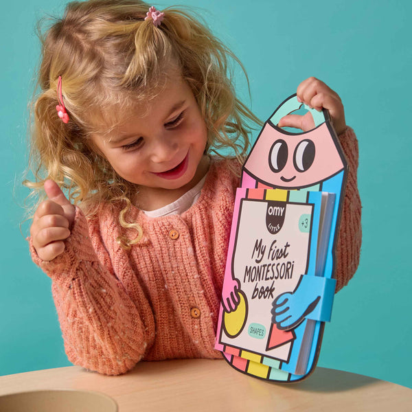 Montessori omalovánka s nálepkami – postavičky a tvary