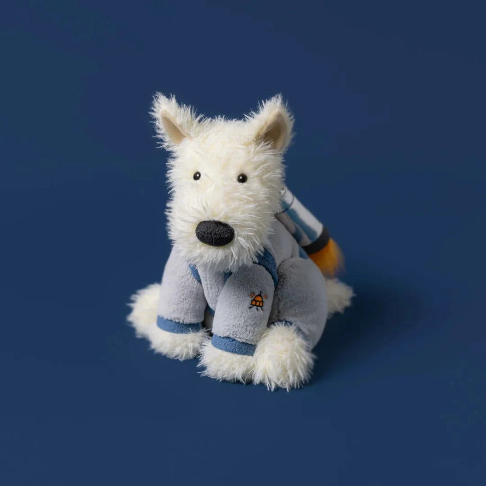 Plyšový teriér astronaut - Cream (23 cm)