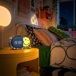 Dětský budík s nočním světlem - Smiley World, modrá (od 3 let)