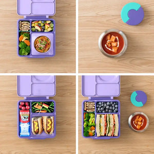 Lunchbox s termoskou OmieBox – Purple Plum