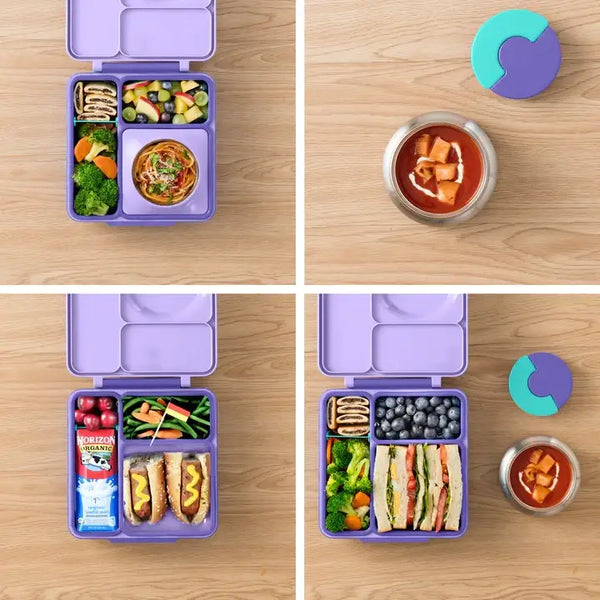 Lunchbox s termoskou OmieBox – Purple Plum