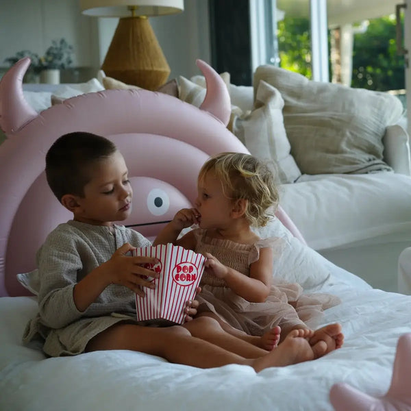 Nafukovací dětská postel – Monster Pink