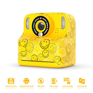 Dětský fotoaparát s okamžitým tiskem - PixiPrint Smiley World, žlutá (od 3 let)