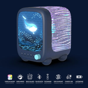 Wavy Light – Projekční lampa a reproduktor 3v1 - Hluboké moře