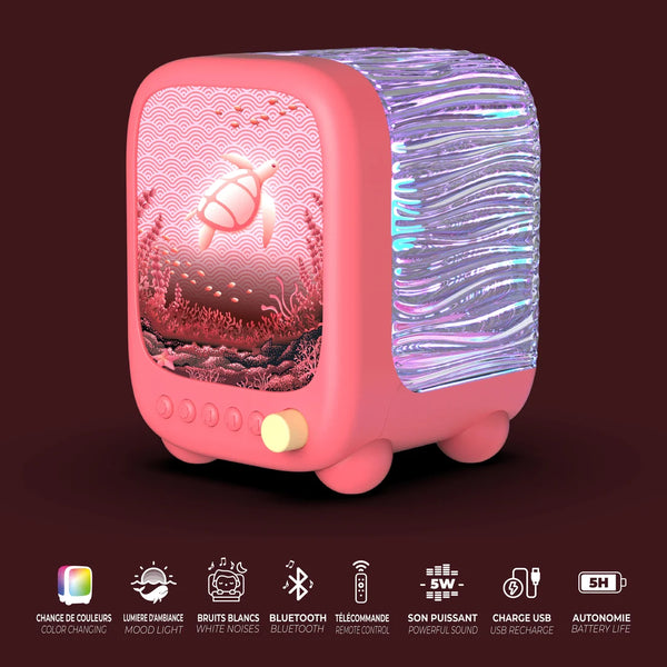 Wavy Light – Projekční lampa a reproduktor 3v1 Korál