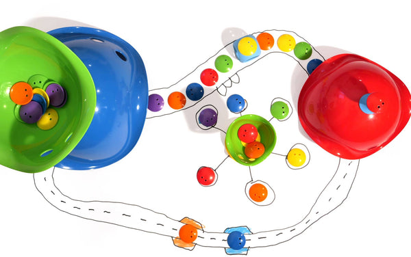 Bilibo Dots - Barevné hrací kameny pro kreativní hraní - 36 kusů