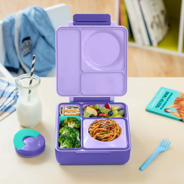 Lunchbox s termoskou OmieBox – Purple Plum