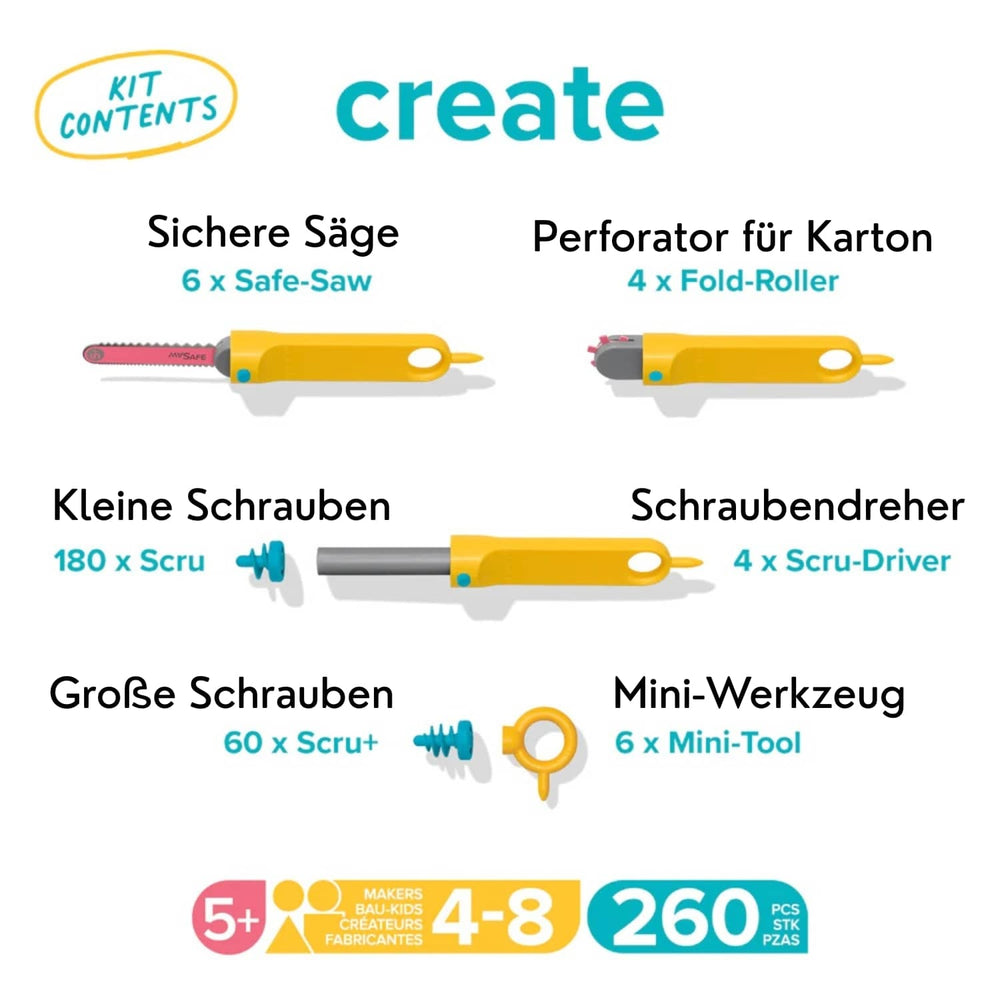 Sada nářadí pro DIY konstrukce – Create