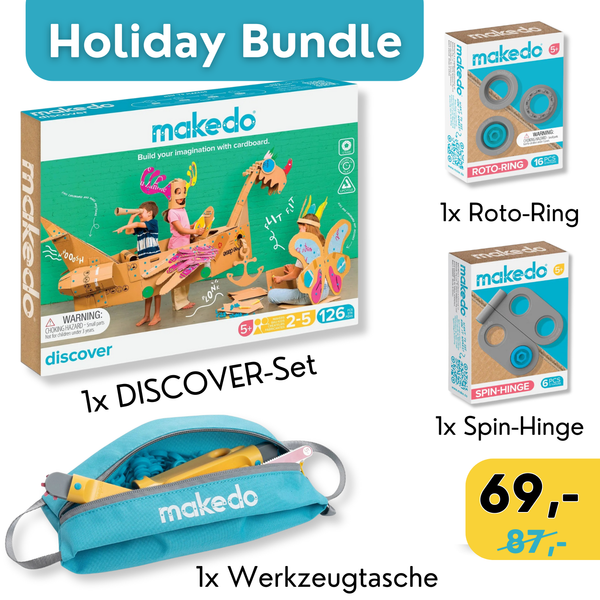 Holiday Bundle – DIY sada nářadí z kartonu se 149 díly pro kreativní stavby
