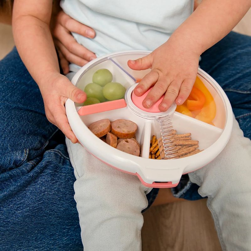Velký svačinový box Snack Spinner – Coral Pink