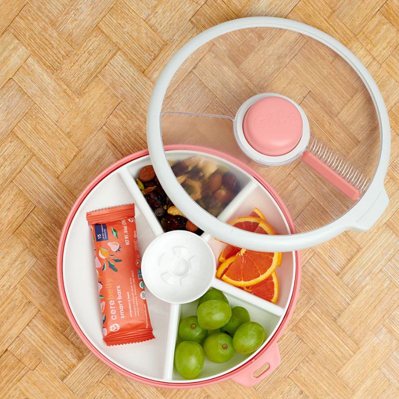 Velký svačinový box Snack Spinner – Coral Pink