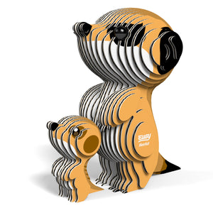 3D Öko-Puzzle Erdmännchen von Eugy, kinderfreundliche Puzzlestücke für kreativen Spielspaß