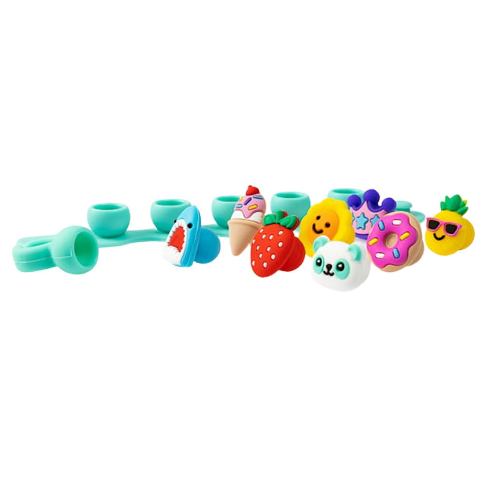 Schmuckset Plip Charms – Türkis von Fat Brain Toys mit Armband und bunten Charms