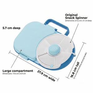 Snídaňový box pro děti Lunchbox Snack Spinner 2v1 – Blueberry Blue