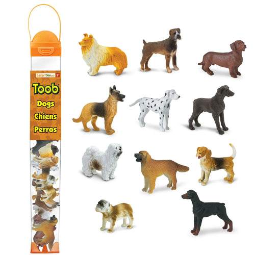 Hunde Spielfiguren Set von Safari Ltd mit 10 detailreichen Hundefiguren in verschiedenen Rassen