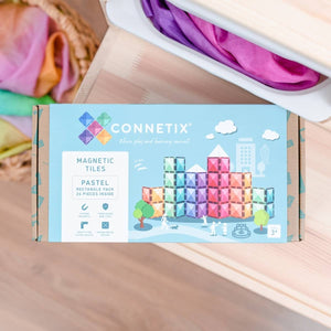 Magnetické kostky – Sada pastelových obdélníků, 24 dílků