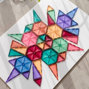 Magnetické stavebnice – pastelová geometrická sada 40 dílů