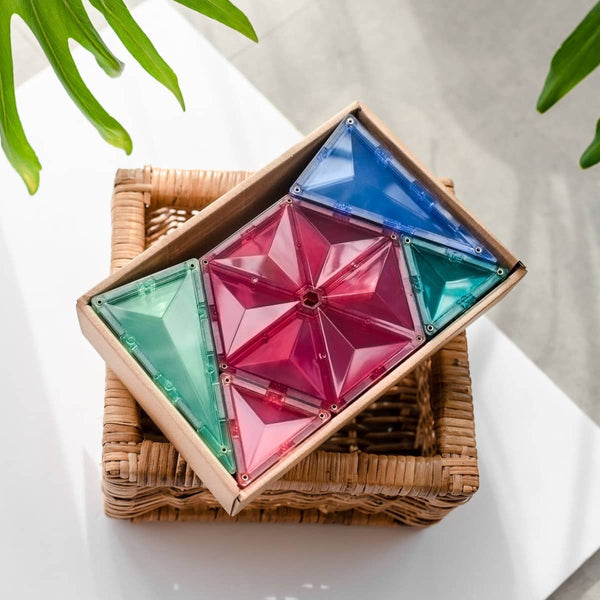 Magnetické stavebnice – pastelová geometrická sada 40 dílů