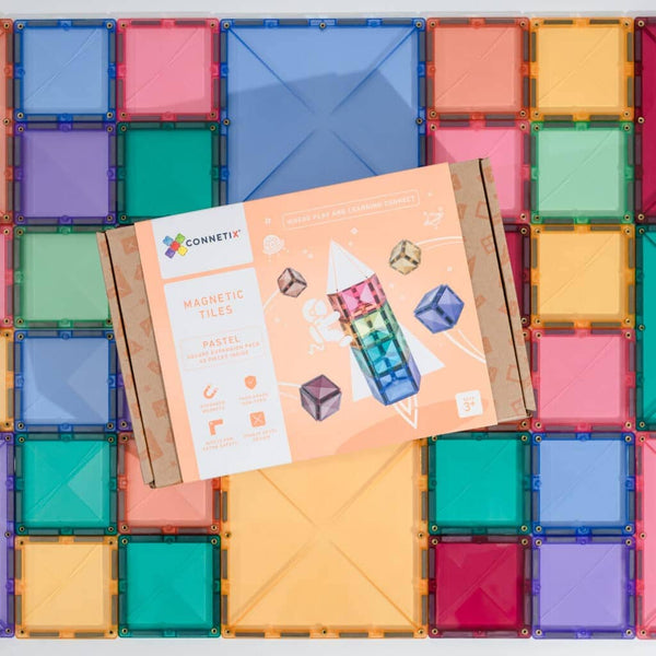 Magnetické stavebnice - pastelový Square Pack 40 dílů