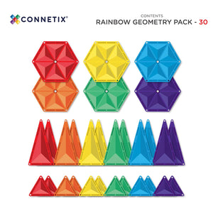 Magnetické stavebnice – Rainbow Geometry Pack 30 dílů
