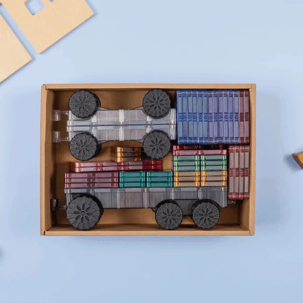 Magnetické stavebnice - pastelový Transport Pack 50 dílů